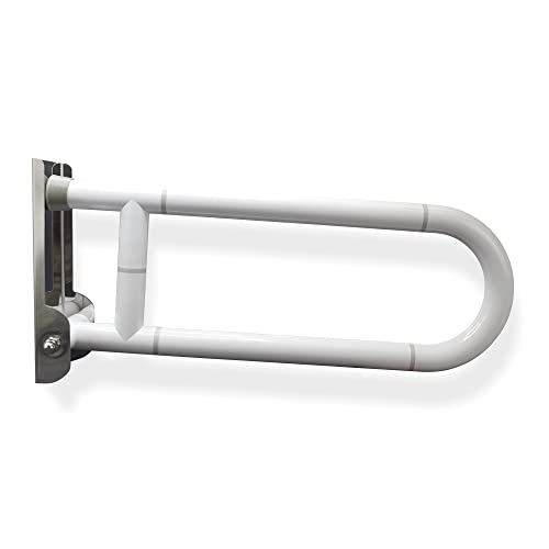 ABS Coated Handicap Toilet Safety Rails — Freestanding Horizontal Toilet Support Rails — Heavy Duty Bathroom Grab Bars — Safety Hand Rail and Handicap Grab Bars — Toilet Bars for Elderly and Disabled