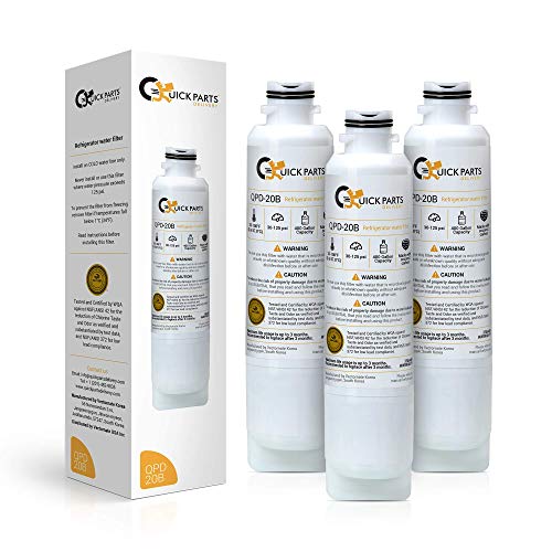 QPD DA29-00020B Samsung Water Filter Replacement for DA29-00020A/B, HAF-CIN/EXP, HAF-CIN, RF25HMEDBSR, RF28HMEDBSR, RS25J500DSR, RF263BEAESR, RF263TEAESG, HDX FMS-2, DA97-08006A-1, single (1) pack