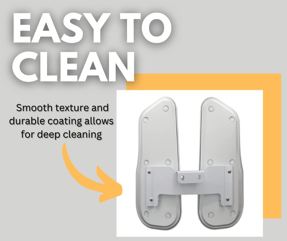 Fix Position Toilet Back Support — 2-Panel Backrest Toilet Assistance for Elderly — Lumbar Support for Bathroom — Ultra-Comfortable Bathroom Toilet Support — Accessible Handicap Toilet Aid