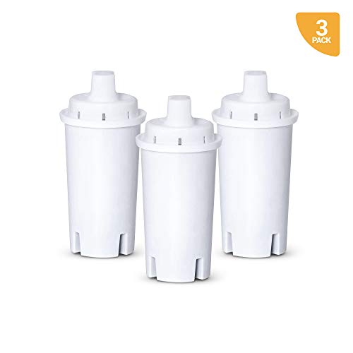 QPD-B01 - Compatible With Brita Replacement Filter, Brita Classic Reduces Chlorine, taste and odor, chloramine, particulate, iron, manganese, zinc and total dissolved solids (TDS) OB03 (3 Pack)