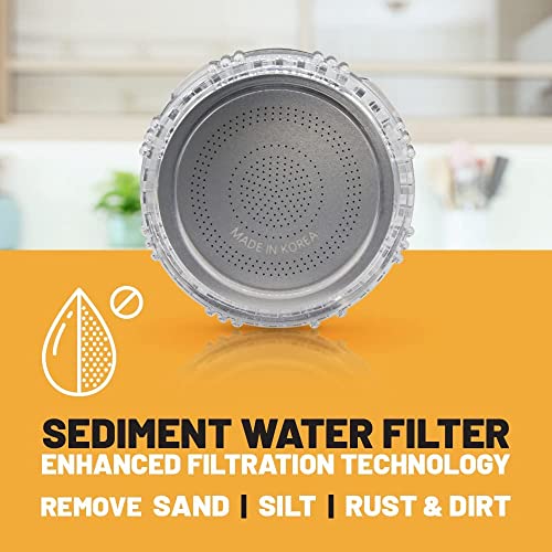 Quick Parts Delivery - Bathroom Sediment Water Filter Kit - Bathroom and Kitchen Sink, Removes Large Suspended Particles, Sand, Silt, Rust, Heavy Metals, Turbidity, and Dirt