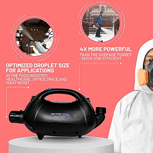 Vectorfog DC20+ ULV Disinfectant Fogger for cleaning, pest control, odor elimination and mold removal