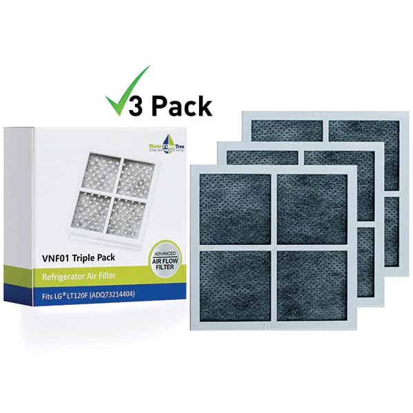 QPD LG LT120F Air Filter Replacement for Kenmore Elite 9918, 795 and LG ADQ73214404, LMXS30776S - 3 Pack