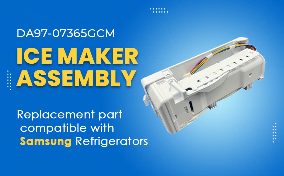 DA97-07365GCM Refrigerator Ice Maker Assembly Compatible with Samsung DA97-07365G